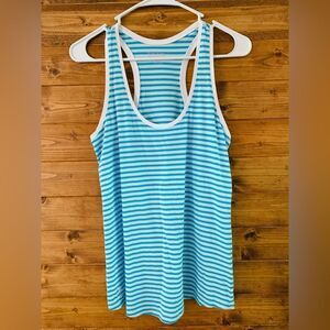 Lilly Pulitzer Whitney Tank Top Racerback Ariel Blue Gimme A Stripe Sz S
